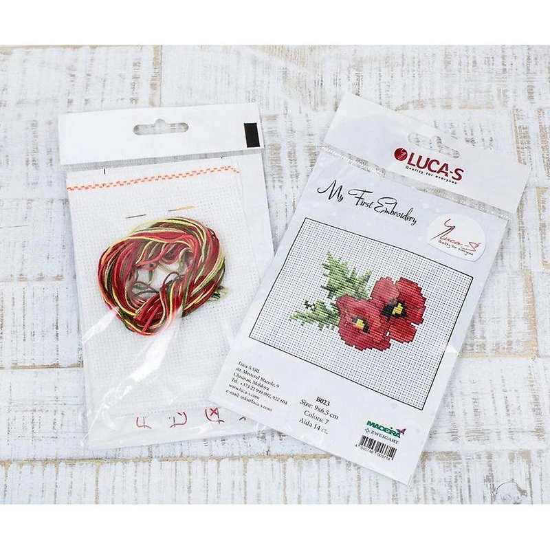Luca-s Poppies Counted Cross Stitch Kit