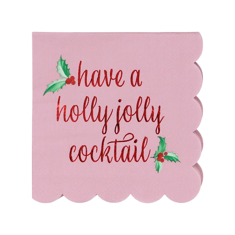 Holly Jolly Beverage Napkins, 20ct. by Celebrate It™