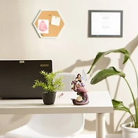 Fairy Riding Dragon Figurine With Light-Up Crystals 4.5" x 4" x 7.5"