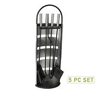 Mind Reader 4 Piece Fireplace Iron Steel Tool Set