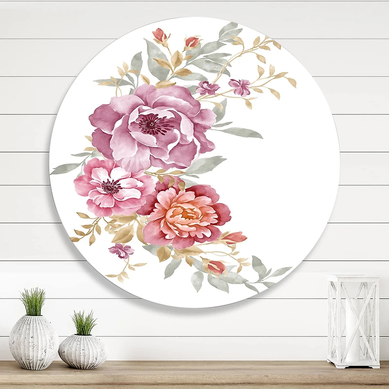 Designart - Bouquet Of Pink and Purple Flowers III