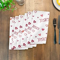 XOXO Pattern 10" x 10" Cotton Twill Napkin