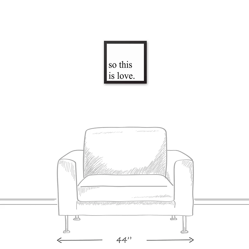 So This Is Love 13.73" x 13.73" Black Framed Canvas