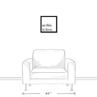 So This Is Love 13.73" x 13.73" Black Framed Canvas