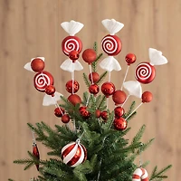 Glitzhome® 24" Christmas Red & White Candy Pick, 4ct.