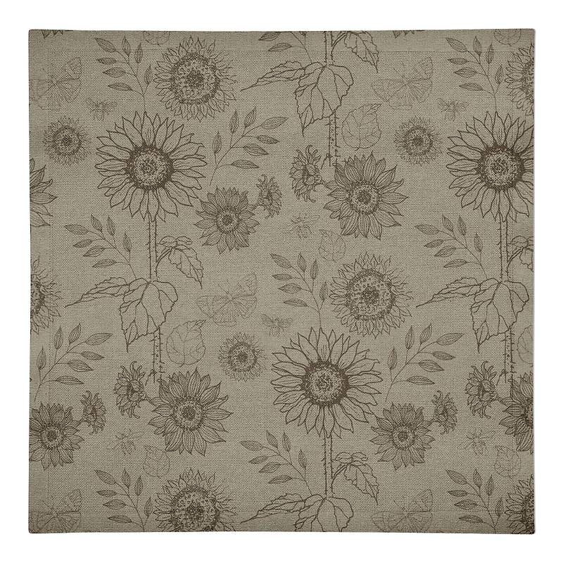 Sunflower Icons Cotton Twill Napkin