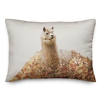 Leafy Llama Pile Indoor/Outdoor Pillow