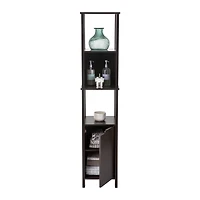 Organize It All 67" Espresso 5-Shelf Ambassador High Cabinet