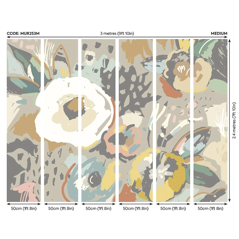 Origin Murals Abstract Floral Wall Mural