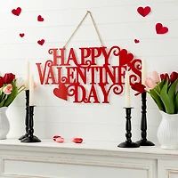 Glitzhome® 24" Metal "HAPPY VALENTINE'S DAY" Wall Decor