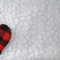 18" Gray Christmas Stocking With Snowflakes