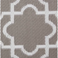 DII® Stone & White Lattice Outdoor Rug, 4ft. x 6ft.