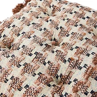 Hello Honey® Neutral Houndstooth Throw Pillow with Fringe