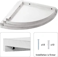 Gray White Floating Corner Wall Shelf Set