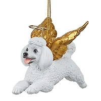Design Toscano Honor the Pooch White Poodle Dog Angel Ornament