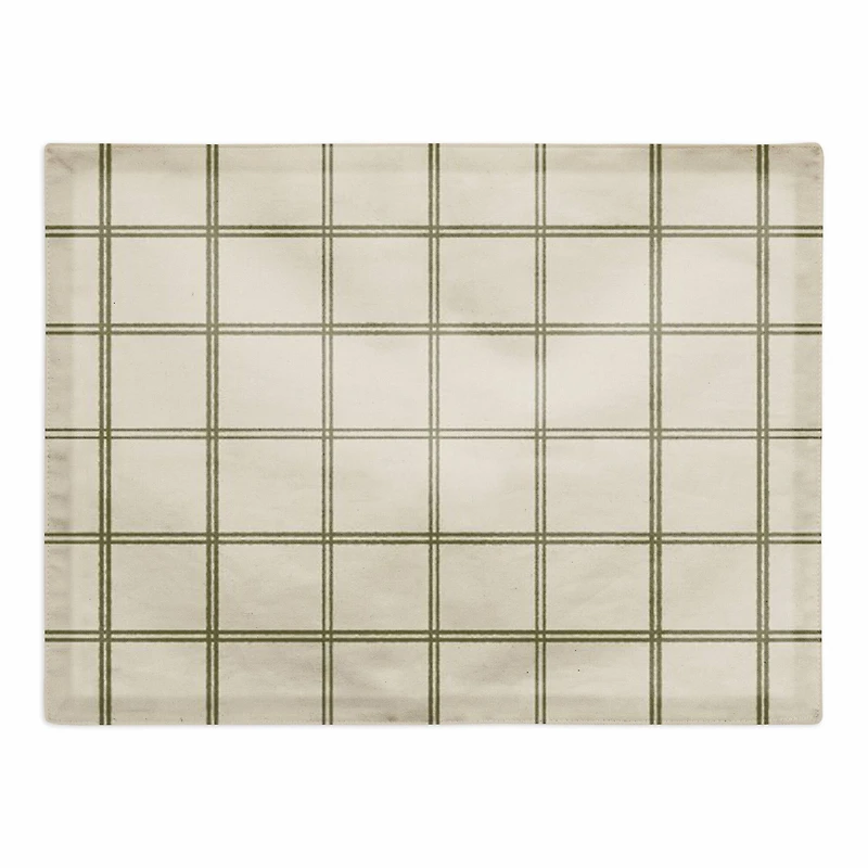 Cream Check Cotton Twill Placemat