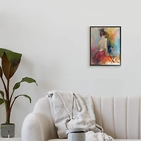 Stupell Industries Contemporary Female Pose Energetic Brush Strokes in Frame Wall Art