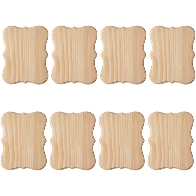 8 Pack: 12" x 9" Beveled Wood Parenthesis Plaque by Make Market®