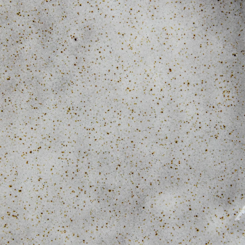 Hello Honey® 5" White Speckled Stoneware Organic Shaped Footed Dish