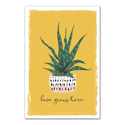 Love Grows Here Canvas Wall Art