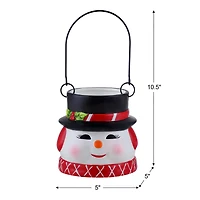 5" Snowman Nostalgic Ceramic Container