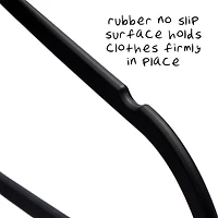 Honey Can Do Black Slim Profile Rubber Hangers, 30ct.