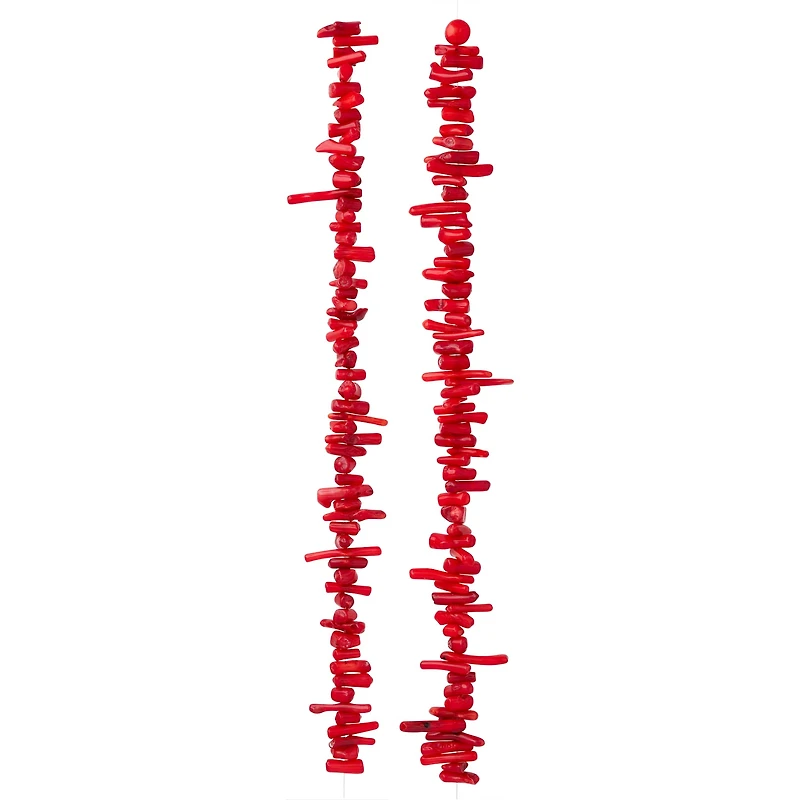 Red Coral Stick Beads by Bead Landing™