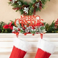 Glitzhome® 14.5" Merry Christmas Metal Stocking Holder