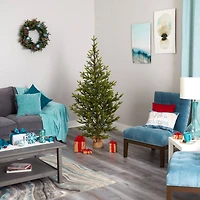 6ft. Pre-Lit Fraser Fir Artificial Christmas Tree, Clear LED Lights