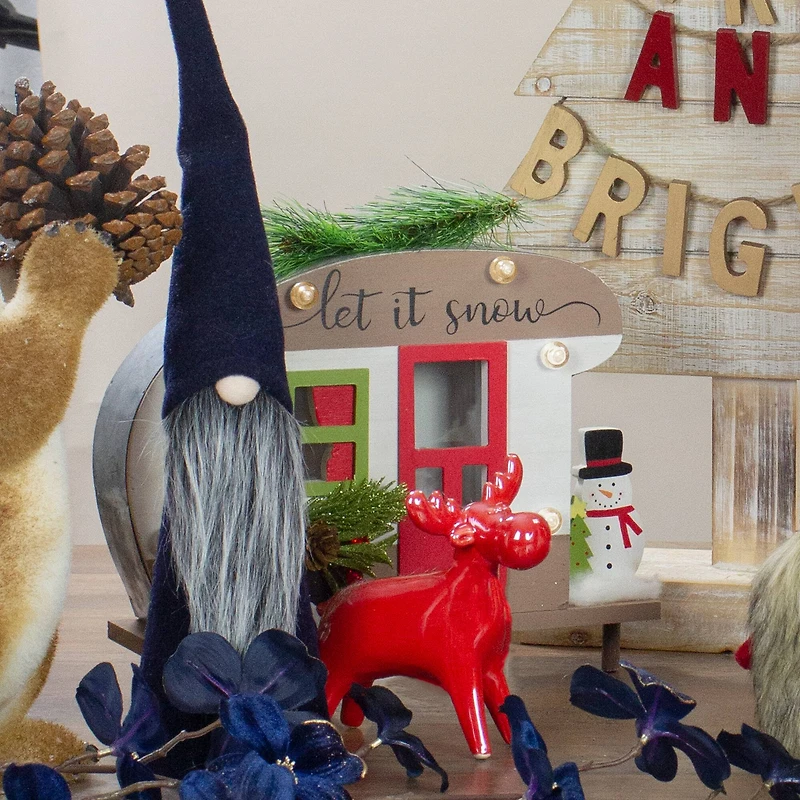 12" Let It Snow RV Christmas Tabletop Decoration