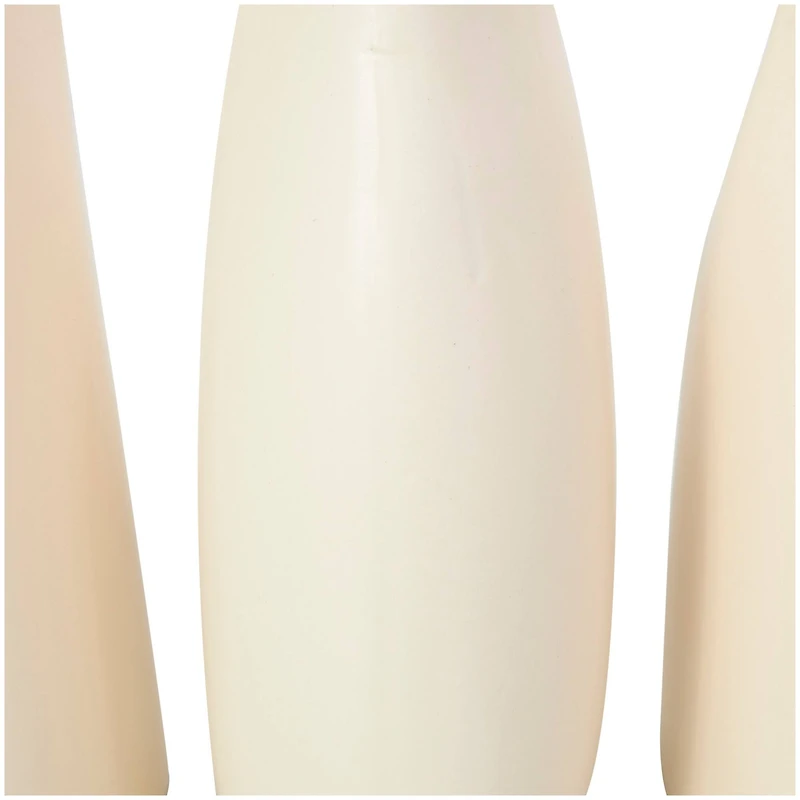 9" Cream Ceramic Minimalistic Vase Set