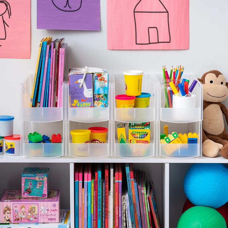 IRIS Large Clear Plastic Stacking Bin