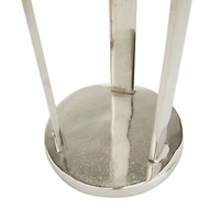 Silver Aluminum Modern Candle holder 14",10"