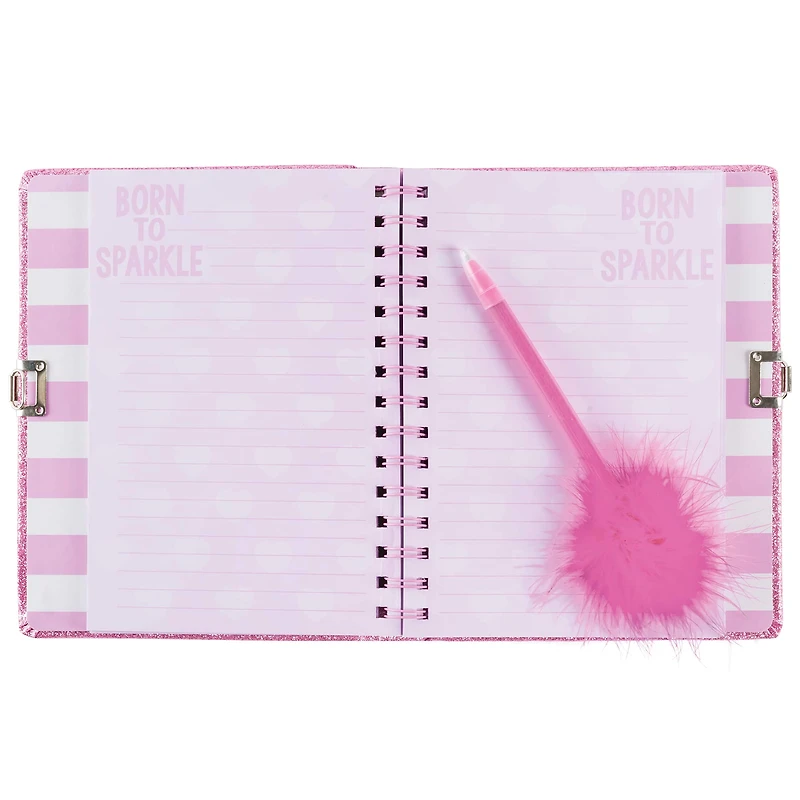 Make It Real 3C4G® Born To Sparkle Glitter Locking Journal