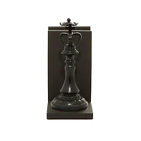 8" Black Chess Bookends, 2ct.