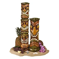 Design Toscano® Aloha Hawaii Tiki Sculpture Set