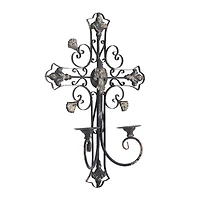 Black Iron French Country Wall Decor, 24" x 16" x 6"