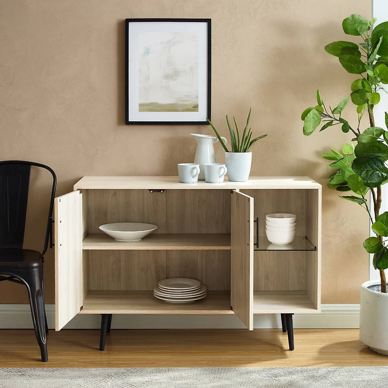 Walker Edison 44" Birch Mid Century Modern Buffet