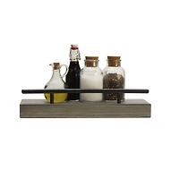 Melannco MDF & Metal Railing 24" Shelf