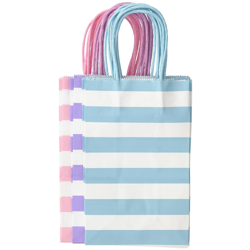 8 Packs: 13 ct. (104 total) Small Pastel Stripe Gift Bags by Celebrate It™