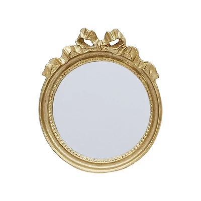 5" Gold Bow Round Tabletop Mirror by Ashland®