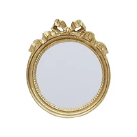 5" Gold Bow Round Tabletop Mirror by Ashland®