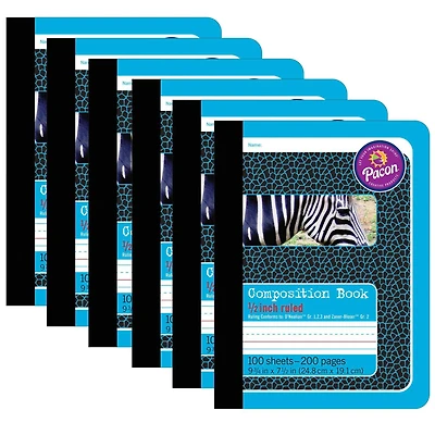 Pacon® 1/2" Ruled Book Bound Primary Composition Book, 6ct.