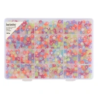 Translucent Alphabet Round Beads, 7mm by Bead Landing™