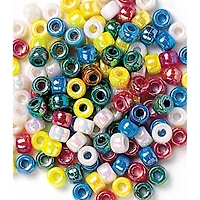 Creativity Street Metallic Pony Beads, 6mm x 9mm
