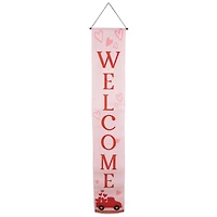 71" Welcome & Happy Valentine's Day Outdoor Door Banners Set