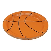 24 Packs: 10 ct. (240 total) 7" Basketball Paper Snack Plates by Celebrate It™
