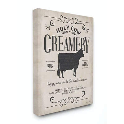 Stupell Industries Creamery Cow Canvas Wall Art