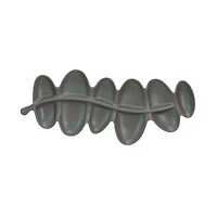 Hello Honey® 20.5" Matte Brown Stoneware Abstract Leaf Shaped Plate