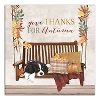 Autumn Porch Swing Canvas Wall Art